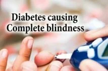 Diabetes causing complete blindness